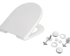 Jungborn Wand-WC Set FIVE 53 Tiefspüler ohne Spülrand weiß glänzend mit Beschichtung und Turbo-Flush-Technologie sowie WC-Sitz (Absenkautomatik, Quick-Release leicht abnehmbar)