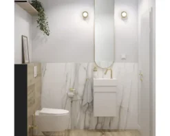 Jungborn Wand-WC Set FIVE 53 Tiefspüler ohne Spülrand weiß glänzend mit Beschichtung und Turbo-Flush-Technologie sowie WC-Sitz (Absenkautomatik, Quick-Release leicht abnehmbar)