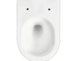 Jungborn Wand-WC Set FIVE 53 Tiefspüler ohne Spülrand weiß glänzend mit Beschichtung und Turbo-Flush-Technologie sowie WC-Sitz (Absenkautomatik, Quick-Release leicht abnehmbar)
