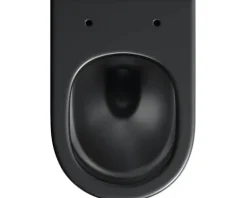 Jungborn Wand-WC Set FOUR 51 Tiefspüler ohne Spülrand schwarz matt mit WC-Sitz (Absenkautomatik, Quick-Release leicht abnehmbar)