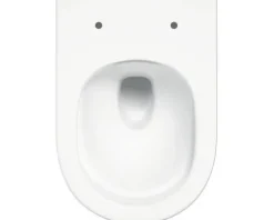 Jungborn Wand-WC Set FOUR Tiefspüler ohne Spülrand weiß glänzend mit WC-Sitz (Absenkautomatik, Quick-Release leicht abnehmbar) und Schallschutzmatte