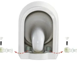 Jungborn Wand-WC Set ONE Tiefspüler ohne Spülrand kurz weiß glänzend mit Beschichtung Nano-Effekt (schmutzabweisend) mit WC-Sitz (Absenkautomatik, Quick-Release leicht abnehmbar), Schallschutzmatte und Turbo-Flush-Technologie