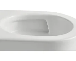 Jungborn Wand-WC Set ONE Tiefspüler ohne Spülrand kurz weiß glänzend mit Beschichtung Nano-Effekt (schmutzabweisend) mit WC-Sitz (Absenkautomatik, Quick-Release leicht abnehmbar), Schallschutzmatte und Turbo-Flush-Technologie