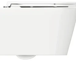 Jungborn Wand-WC Set SIX Tiefspüler ohne Spülrand weiß glänzend mit Beschichtung Nano-Effekt mit WC-Sitz (Absenkautomatik, Quick-Release leicht abnehmbar), Schallschutzmatte und Turbo-Flush-Technologie