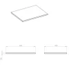 Jungborn Waschtischplatte 606 x 460 mm Kompaktmarmor Calacatta weiß ohne Ausschnit