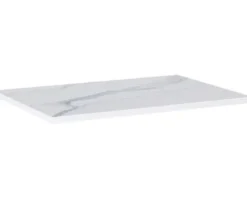 Jungborn Waschtischplatte 606 x 460 mm Kompaktmarmor Calacatta weiß ohne Ausschnit