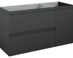 Jungborn Waschtischunterschrank DECEM BxHxT 1200 x 635 x 458 mm links Frontfarbe anthrazit matt