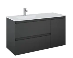 Jungborn Waschtischunterschrank DECEM BxHxT 1200 x 635 x 458 mm links Frontfarbe anthrazit matt