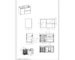 Jungborn Waschtischunterschrank DECEM BxHxT 1000 x 635 x 458 mm rechts Frontfarbe anthrazit matt