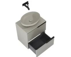 Jungborn Waschtischunterschrank NONUS BxHxT 600 x 635 x 453 mm Frontfarbe fume matt