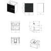Jungborn Waschtischunterschrank NONUS BxHxT 600 x 635 x 453 mm Frontfarbe navy blau matt