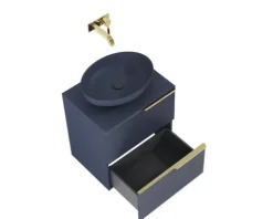Jungborn Waschtischunterschrank NONUS BxHxT 600 x 635 x 453 mm Frontfarbe navy blau matt