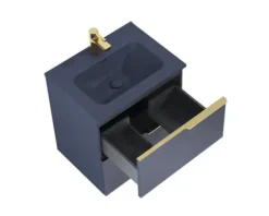 Jungborn Waschtischunterschrank NONUS BxHxT 600 x 635 x 453 mm Frontfarbe navy blau matt