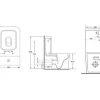 Jungborn WC-Kombination Set THREE 64 Tiefspüler offener Spülrand weiß glänzend mit WC-Sitz (Absenkautomatik, Quick-Release leicht abnehmbar)