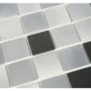 Keramikmosaik 28,8 x 28,8 cm grau schwarz