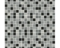 Keramikmosaik 28,8 x 28,8 cm grau schwarz