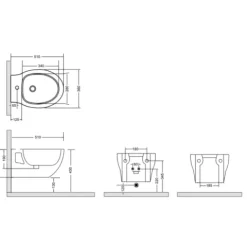 Keramik-Wandbidet, glänzend weiß| Patascoss