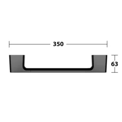 KEUCO Rose Haltegriff 35 cm, schwarz matt
