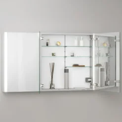 KEUCO Royal Mia Aufputz-LED-Spiegelschrank 120cm, 3 Türen, Spiegelheizung, Seiten verspiegelt