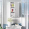 kleankin Medizinschrank Arzneischrank Erste-Hilfe-Schrank mit Schloss 3 Fächer Stahl Weiß 40 x 18 x 60 cm