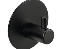 Klebehaken Ø 48 x 28 mm Stahl schwarz matt 5 Stück