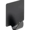 Klebehaken 35 x 41 x 20 mm Edelstahl schwarz matt 10 Stück