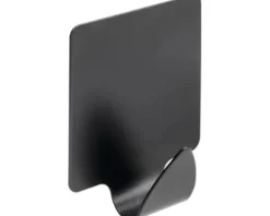 Klebehaken 35 x 41 x 20 mm Edelstahl schwarz matt 10 Stück