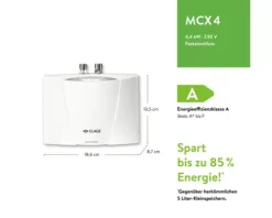 Klein-Durchlauferhitzer Clage MCX 4 elektronisch 4,4 kW
