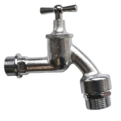 Knebel Auslaufventil matt verchr. 3/4 m.Belüfter