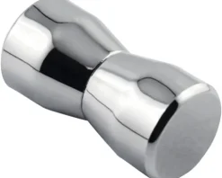 Knopfgriff aus Kunststoff verchromt für Duschabtrennungen mit 6 mm Bohrloch