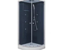Komplettdusche Aurlane BLUE RIVER 90 x 90 x 215 cm silbergrau