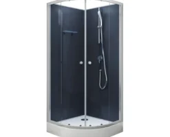 Komplettdusche Aurlane BLUE RIVER 85 x 85 x 195 cm silbergrau