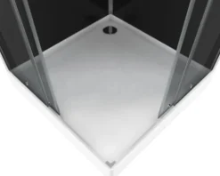 Komplettdusche Aurlane Club 90 x 90 x 215 cm silber-matt