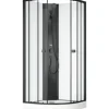 Komplettdusche Aurlane Essential Round 85 x 85 x 197 cm schwarz
