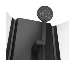 Komplettdusche Aurlane Essential Round 85 x 85 x 197 cm schwarz