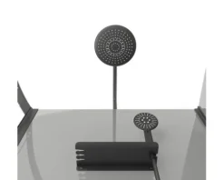 Komplettdusche Aurlane Grey Touch Round 90 x 90 x 215 cm schwarz