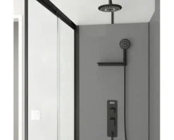 Komplettdusche Aurlane Grey Touch 110 x 80 x 215 cm schwarz