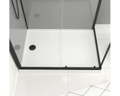 Komplettdusche Aurlane Grey Touch 110 x 80 x 215 cm schwarz