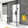 Komplettdusche Aurlane Metro 90 x 90 x 230 cm schwarz