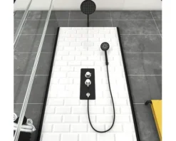 Komplettdusche Aurlane Metro 90 x 90 x 230 cm schwarz