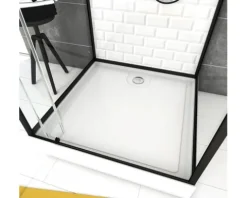 Komplettdusche Aurlane Metro 90 x 90 x 230 cm schwarz