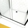 Komplettdusche Aurlane Metro 110 x 80 x 230 cm schwarz