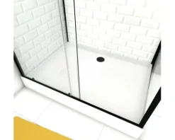 Komplettdusche Aurlane Metro 110 x 80 x 230 cm schwarz