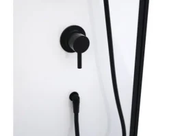 Komplettdusche Aurlane Multi Place 80 x 80 cm Profilfarbe schwarz Klarglas