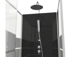 Komplettdusche Aurlane Study 90 x 90 x 225 cm silber-matt