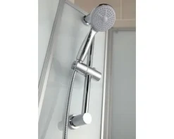 Komplettdusche SCHULTE Ibiza Anschlag links 80 x 120 x 204 cm alufarben