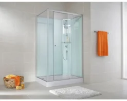 Komplettdusche SCHULTE Ibiza Anschlag rechts 80 x 120 x 204 cm alufarben