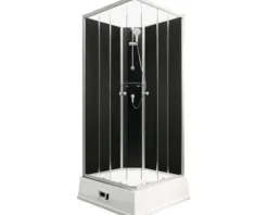 Komplettdusche SCHULTE Korfu 94 x 94 x 215 cm alu-natur