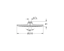 Kopfbrause GROHE Rainshower Cosmopolitan 210 28368000 Ø 21 cm chrom