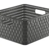 Korb Country quadratisch 14l anthrazit 32,8x30x16 cm